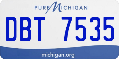 MI license plate DBT7535