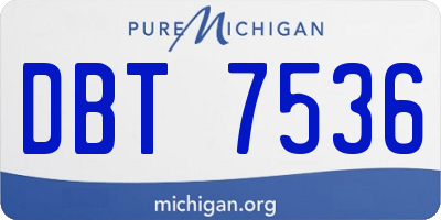 MI license plate DBT7536