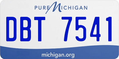 MI license plate DBT7541