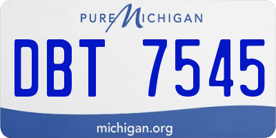 MI license plate DBT7545