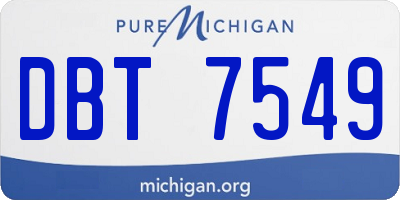 MI license plate DBT7549