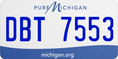 MI license plate DBT7553