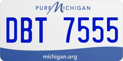MI license plate DBT7555