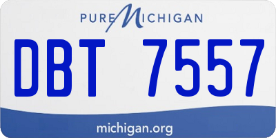 MI license plate DBT7557