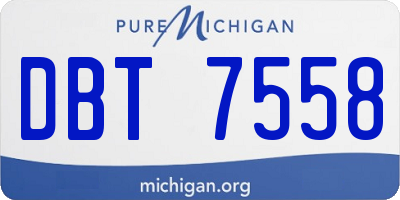 MI license plate DBT7558