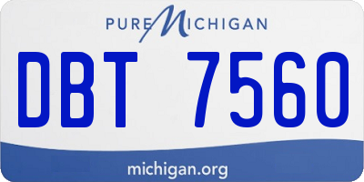 MI license plate DBT7560