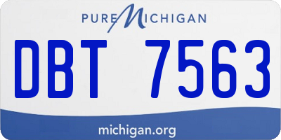 MI license plate DBT7563