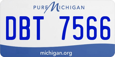 MI license plate DBT7566