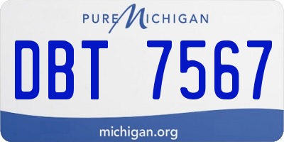 MI license plate DBT7567