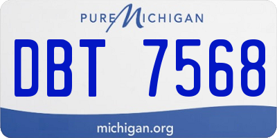 MI license plate DBT7568