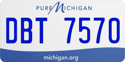 MI license plate DBT7570