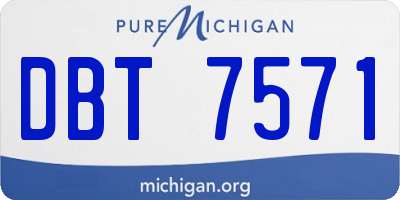 MI license plate DBT7571