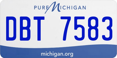 MI license plate DBT7583