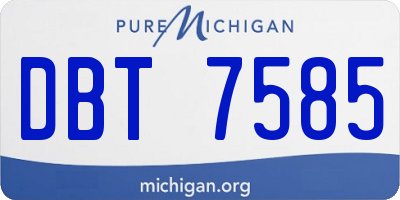 MI license plate DBT7585