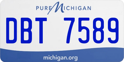 MI license plate DBT7589