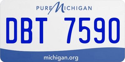 MI license plate DBT7590