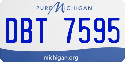 MI license plate DBT7595