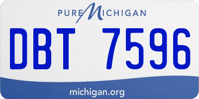 MI license plate DBT7596