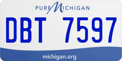 MI license plate DBT7597