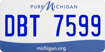 MI license plate DBT7599