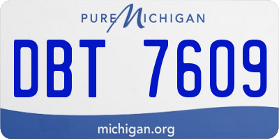 MI license plate DBT7609