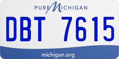 MI license plate DBT7615