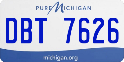 MI license plate DBT7626