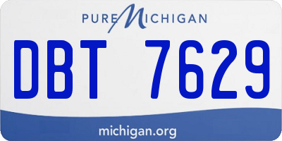 MI license plate DBT7629