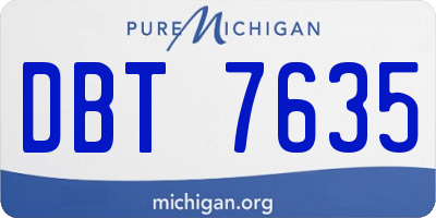 MI license plate DBT7635