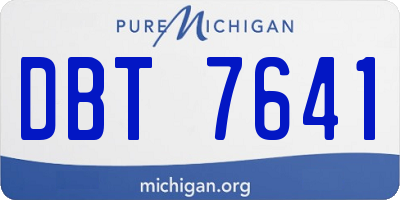 MI license plate DBT7641
