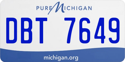 MI license plate DBT7649