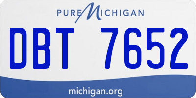 MI license plate DBT7652