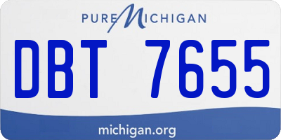 MI license plate DBT7655