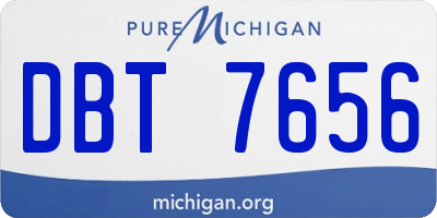 MI license plate DBT7656