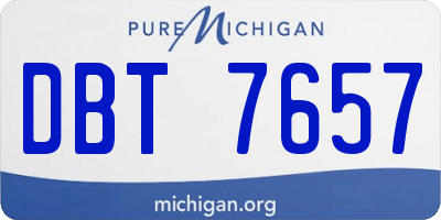 MI license plate DBT7657