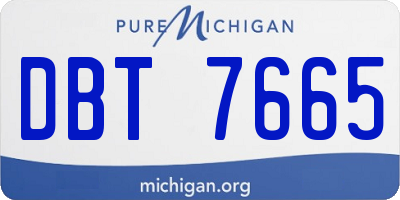 MI license plate DBT7665