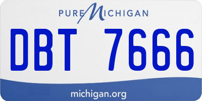 MI license plate DBT7666