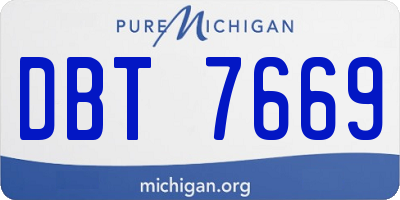 MI license plate DBT7669