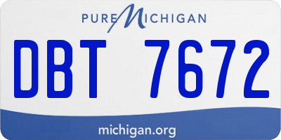 MI license plate DBT7672