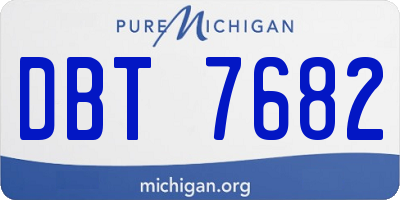 MI license plate DBT7682