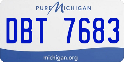 MI license plate DBT7683