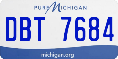 MI license plate DBT7684