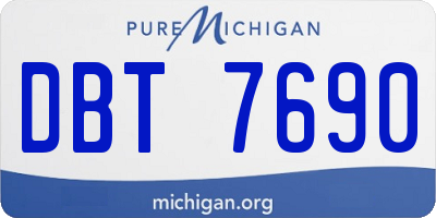 MI license plate DBT7690