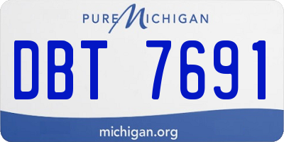 MI license plate DBT7691