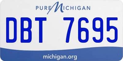 MI license plate DBT7695