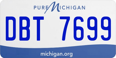 MI license plate DBT7699