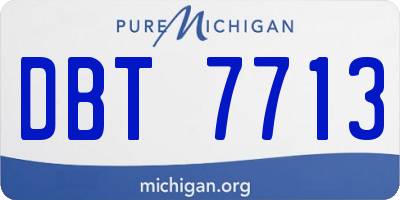MI license plate DBT7713