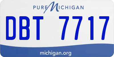MI license plate DBT7717