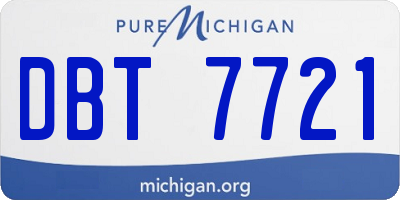 MI license plate DBT7721