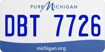 MI license plate DBT7726